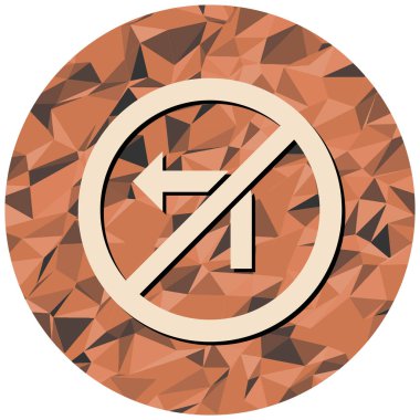 Yol işareti simgesinin vektör illüstrasyonu