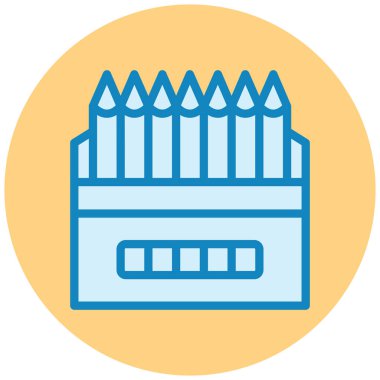 Kalem kutusu. Web simgesi basit illüstrasyon