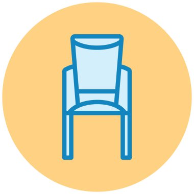 Sandalye. Web simgesi basit illüstrasyon
