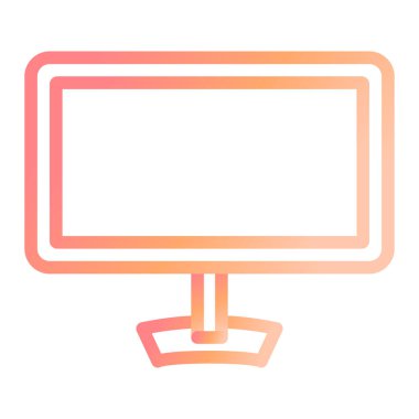 Monitör. Web simgesi basit illüstrasyon 