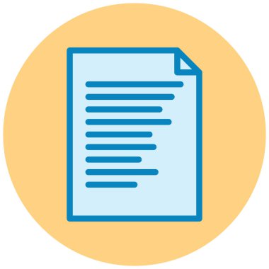 Belge. Web simgesi basit illüstrasyon