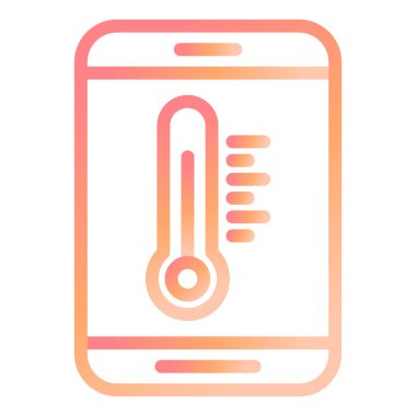 Termometre Uygulaması modern simge vektör çizimi 