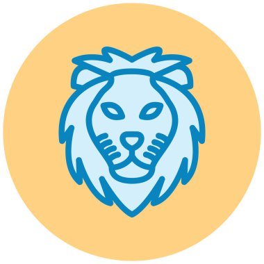Aslan yüz vektör simgesi