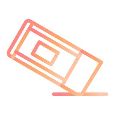 Silgi. Web simgesi basit illüstrasyon 