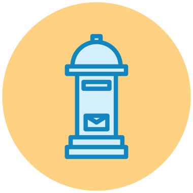 Bir posta kutusu simgesinin vektör illüstrasyonu