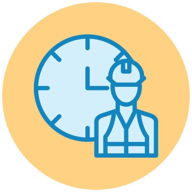 İşçi. Web simgesi basit illüstrasyon