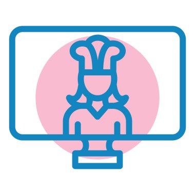 Şef. Web simgesi basit illüstrasyon