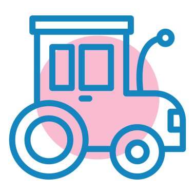 Traktör. Web simgesi basit illüstrasyon