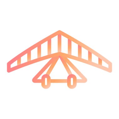 Hang Planör simgesinin vektör çizimi 