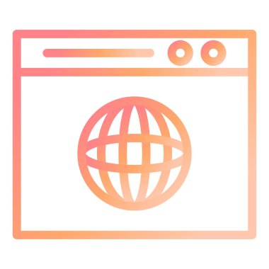 Tarayıcı modern simge vektör resimlemesi 