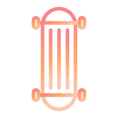 Kaykay tahtası. Web simgesi basit illüstrasyon 