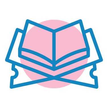 kitap vektörü ince çizgi simgesi