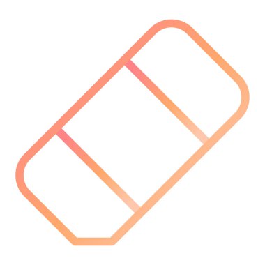 Silgi. Web simgesi basit illüstrasyon