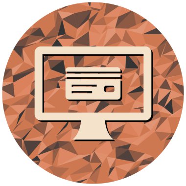 Bilgisayar. Web simgesi basit illüstrasyon