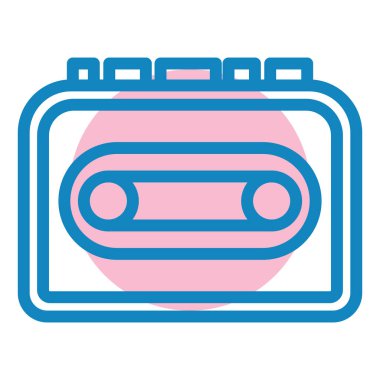 Müzik çalar. Web simgesi basit illüstrasyon