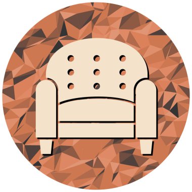 Kanepe. Web simgesi basit illüstrasyon