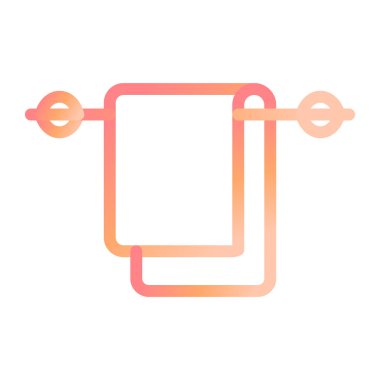 Havlu. Web simgesi basit illüstrasyon 