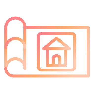 Modern simge vektör illüstrasyonunun taslağı 