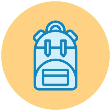 Sırt çantası. Web simgesi basit illüstrasyon