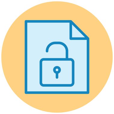 Güvenli Dosya. Basit illüstrasyon