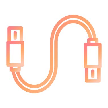 usb kablo simgesi vektör illüstrasyonu