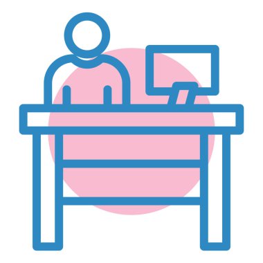 Masa. Web simgesi basit illüstrasyon