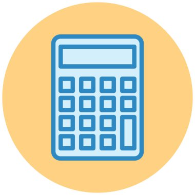 Hesap makinesi. Web simgesi basit illüstrasyon