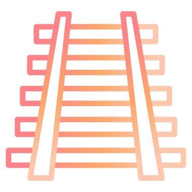 Demiryolu modern simge vektör illüstrasyonu 