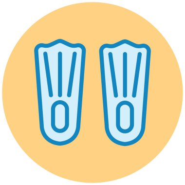 Yüzgeçler. Web simgesi basit tasarım