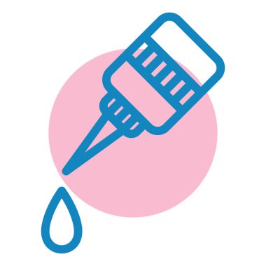 Yapıştırıcı simgesi, vektör illüstrasyonu basit tasarım