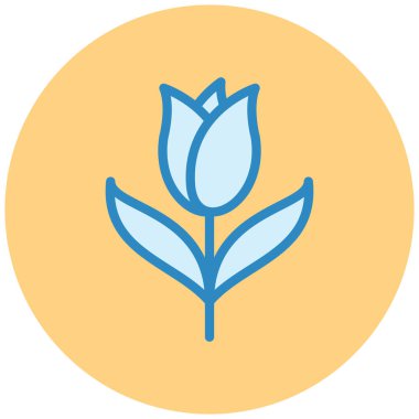 Lale. Web simgesi basit illüstrasyon