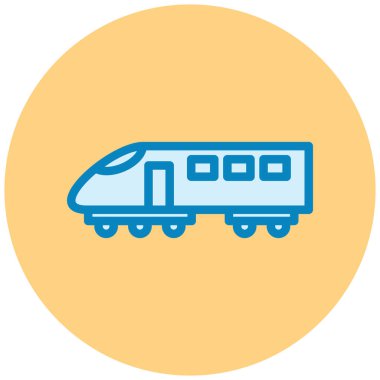 tren simgesi, vektör illüstrasyonu basit tasarım