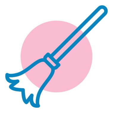 Süpürge. Web simgesi basit illüstrasyon