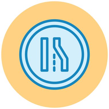 Yol işareti simgesi, vektör illüstrasyonu basit tasarım