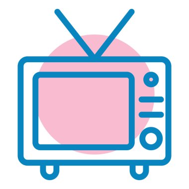 Televizyon. Web simgesi basit illüstrasyon