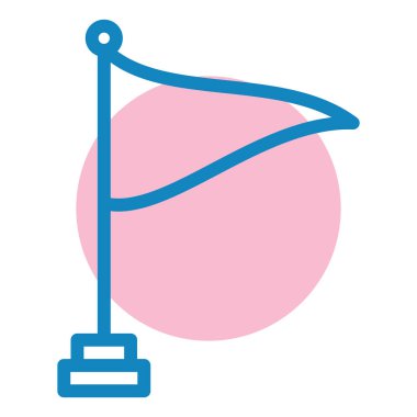 Bayrak. Web simgesi basit illüstrasyon