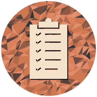 Kontrol listesi simgesi, vektör illüstrasyonu