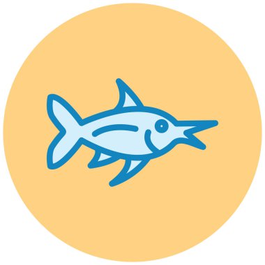 Balık. Web simgesi basit illüstrasyon