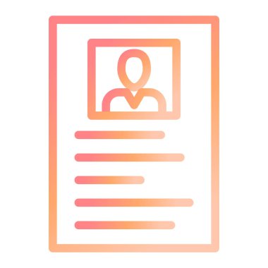 Özgeçmiş. Web simgesi basit illüstrasyon 