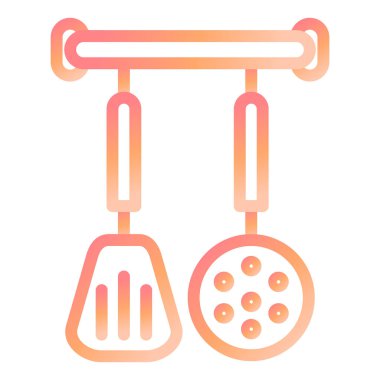 Mutfak Utensilleri modern ikon vektör resimlemesi 