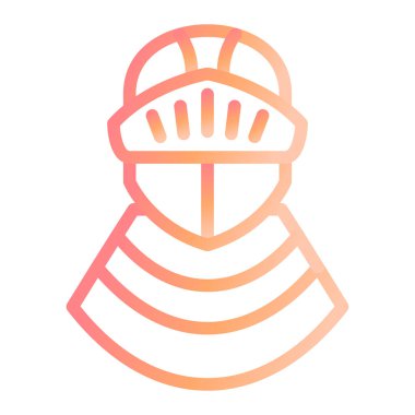 Web ve mobil uygulama tasarımınız için beyaz arkaplanda izole edilmiş kask simgesi vektörü, itfaiyeci logosu konsepti