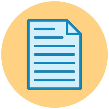 Belge. Web simgesi basit illüstrasyon