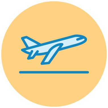 Uçak. Web simgesi basit illüstrasyon