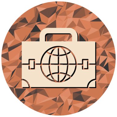 seyahat çantası ikonu vektör illüstrasyonu