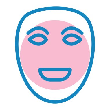 yüz maskesi simgesi, vektör illüstrasyonu