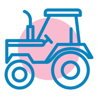 Traktör. Web simgesi basit illüstrasyon