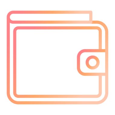 cüzdan modern simge vektör illüstrasyonu 