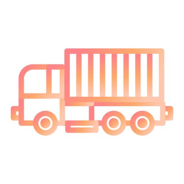 Kamyon. Web simgesi basit illüstrasyon 