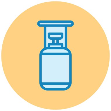 gaz şişesi simgesi, vektör illüstrasyonu basit tasarım