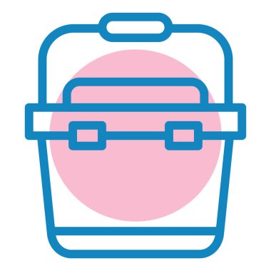 Çanta. Web simgesi basit illüstrasyon